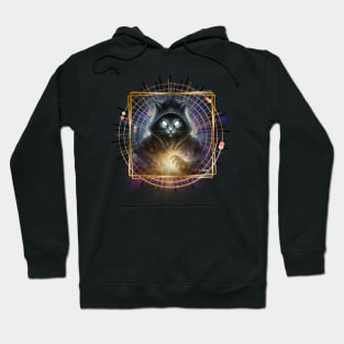 Mistic Cat: Celestial Animal - Cute Kitty - A Funny Mistic Retro Vintage Style Hoodie